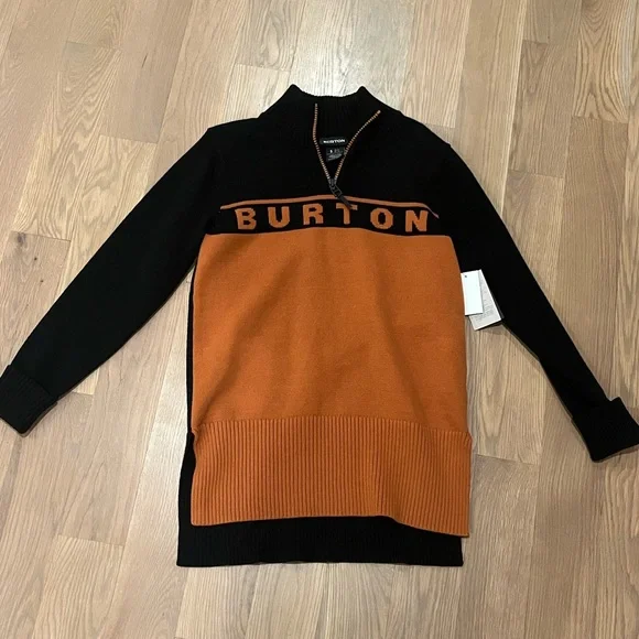 Women's Burton Larosa Sweater Black/Penny Size S - Picture 4 of 6